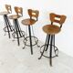 Vintage brutalist bar stools, 1970s
