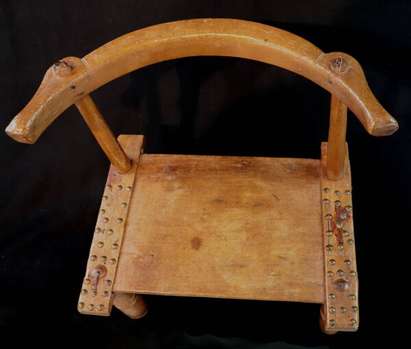 Ancienne et authentique chaise baoulé baule akan - côte d'ivoire