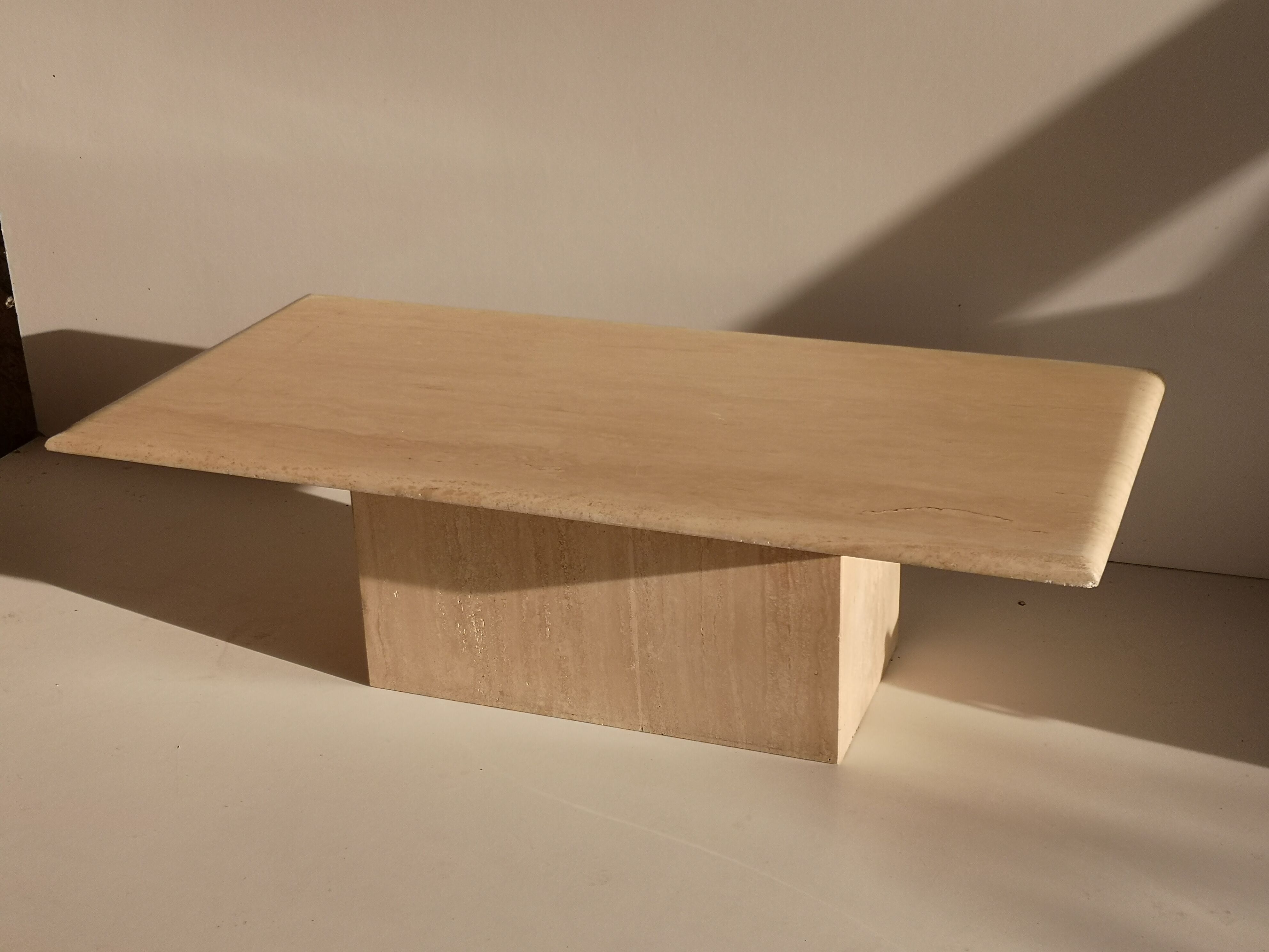 80s travertine coffee table