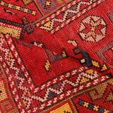 Vintage western turkish rug oriental 183x128 cm tribal carpet