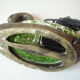 Table lamp a swan resin lampshade glass stained glass style deco office