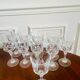 Service de 10 verres à pied en cristal ciselé