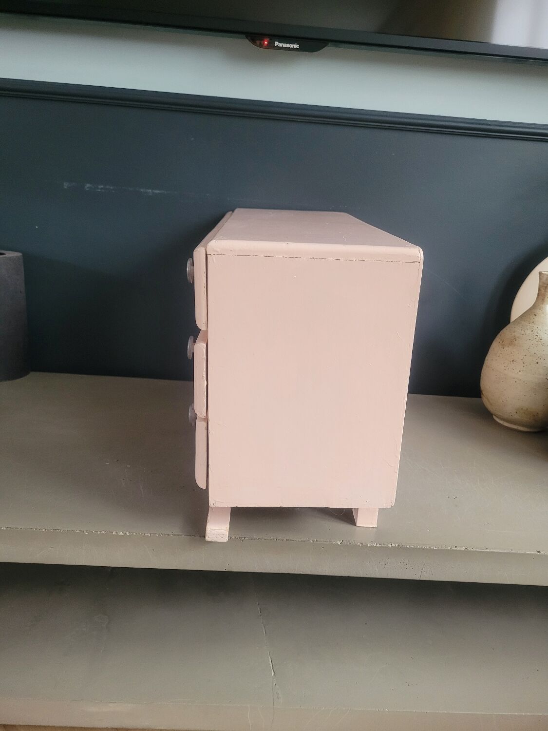 Small art deco wooden chest of drawers