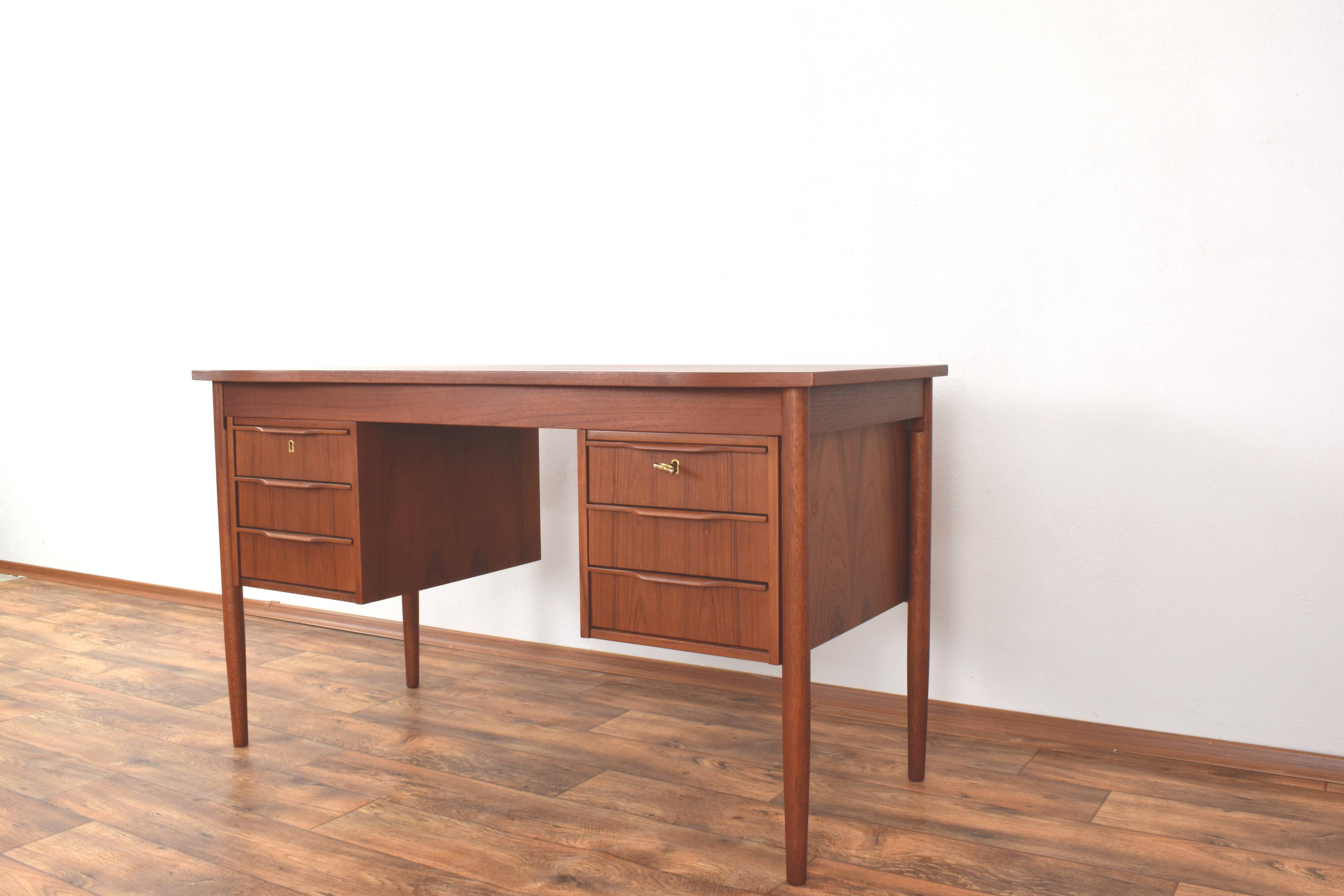 Mid-Century Danish Teak Desk, 1960s.