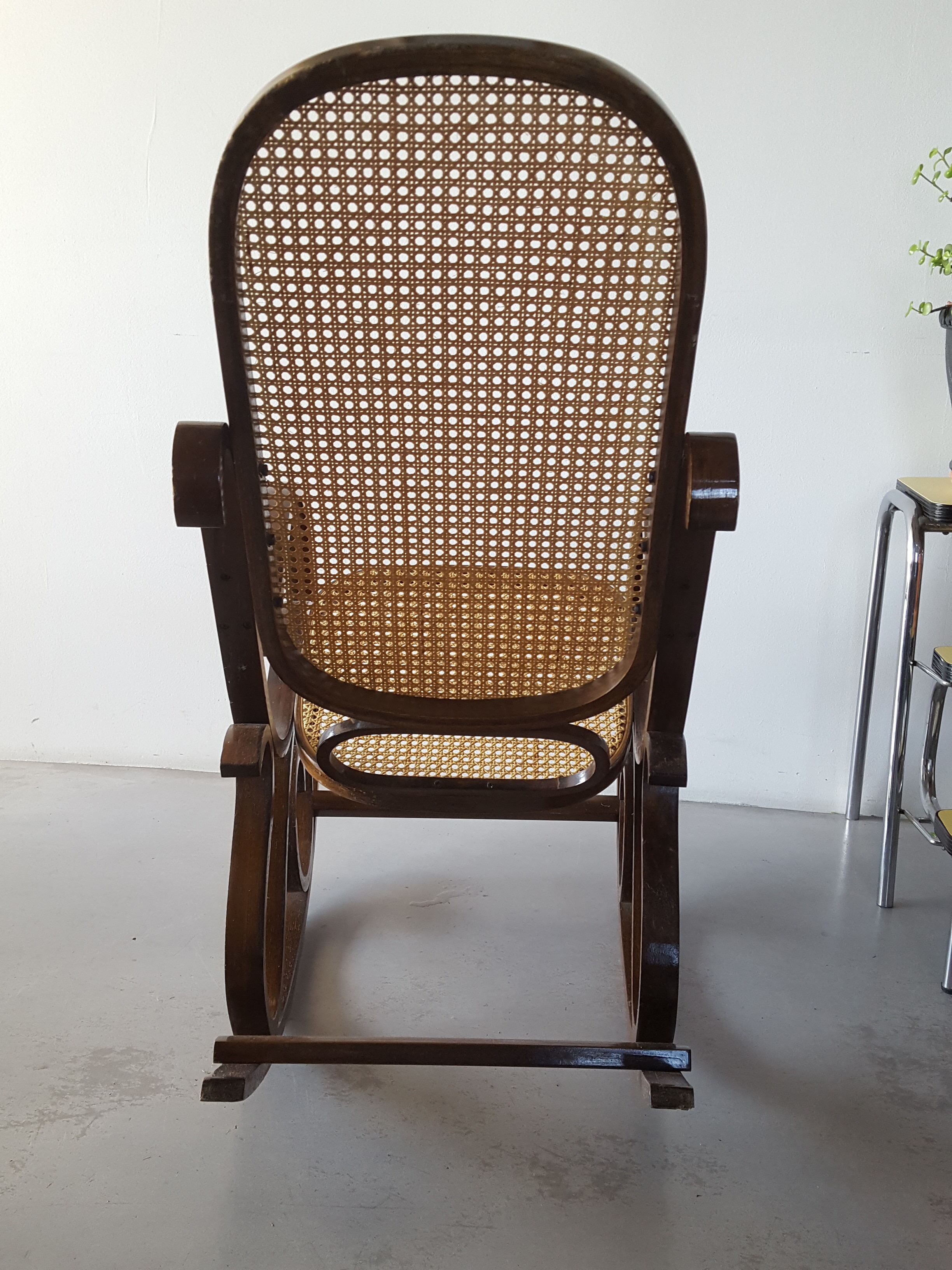 Rocking chair caning and curved wood