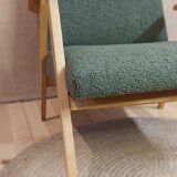 Scandinavian armchair with compass legs