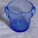 Blown glass ice bucket and lavender blue bubble from the Biot glassworks
