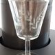 Set of 9 wine glasses in crystalline engraved 60s