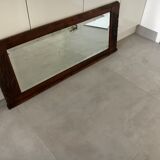 Large vintage mirror 40s oak frame 103x42cm