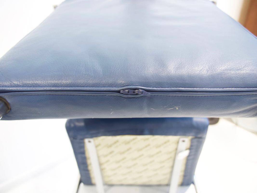 Pair of blue Niccola sun loungers by Andrea Branzi for Zanotta