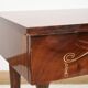 Vintage bedside table from the 70s in varnished wood.