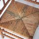 Wooden and caned corner chair, antique bobbin chair, occasional chair.
