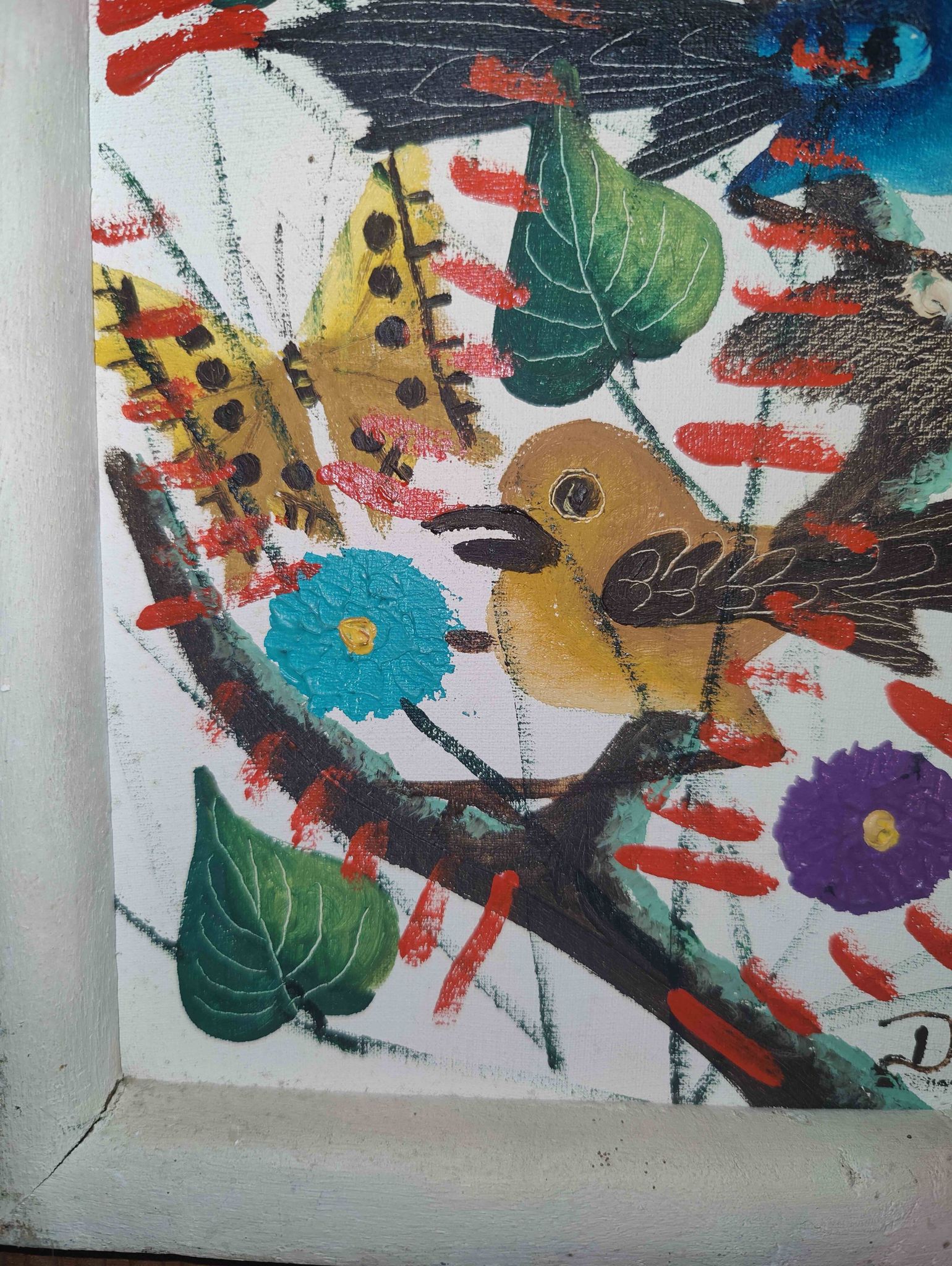 Tableau Oiseaux du peintre Decourcelle Gourgue