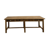 Farm Table "Craftsman Furniture" in Pine – 8 Drawers (L221 cm)