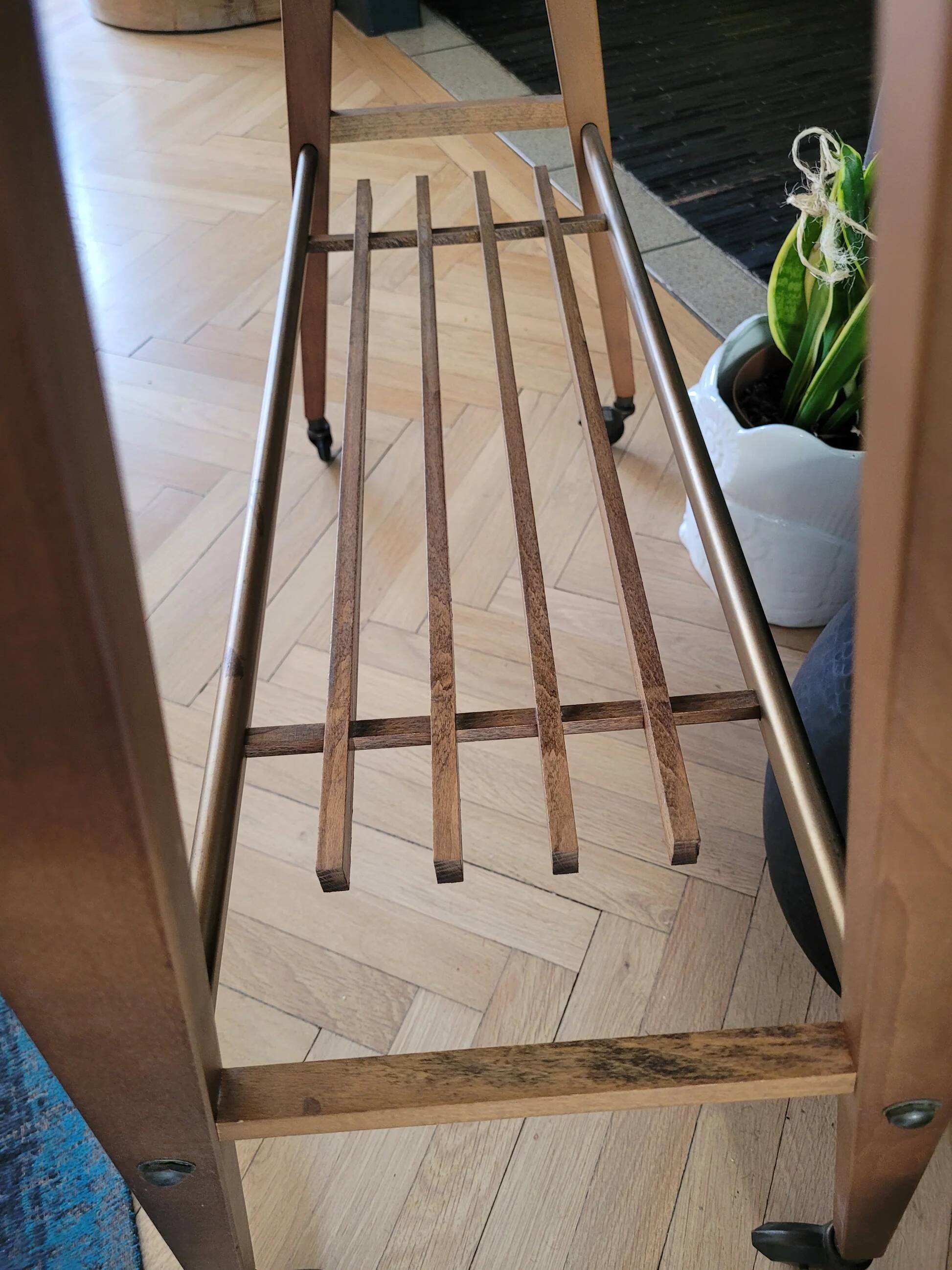 Ciatti wooden trolley on wheels