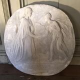 Sculpture, medal project signed Jules Lagae original plaster