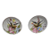 Set of 2 Giraud plates in Vallauris, diameter 16 cm