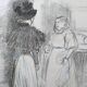 Drawing a sketch illustration jl .forain from period magazine le journal amusant 1894
