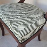 Pair of mahogany gondola chairs – Empire style – 20th century, restored