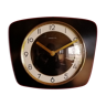 Horloge formica vintage pendule murale silencieuse "Vedette noir"