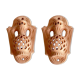 Pair of terracotta wall candle holders