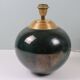 Vintage table lamp signed Louis Drimmer, glazed ceramic & lampshade
