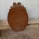 Vintage Louis XVI style oval gold mirror / bow