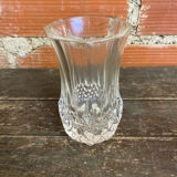 Ancient crystal d'arques vase model longchamp médicis moulded glass vintage