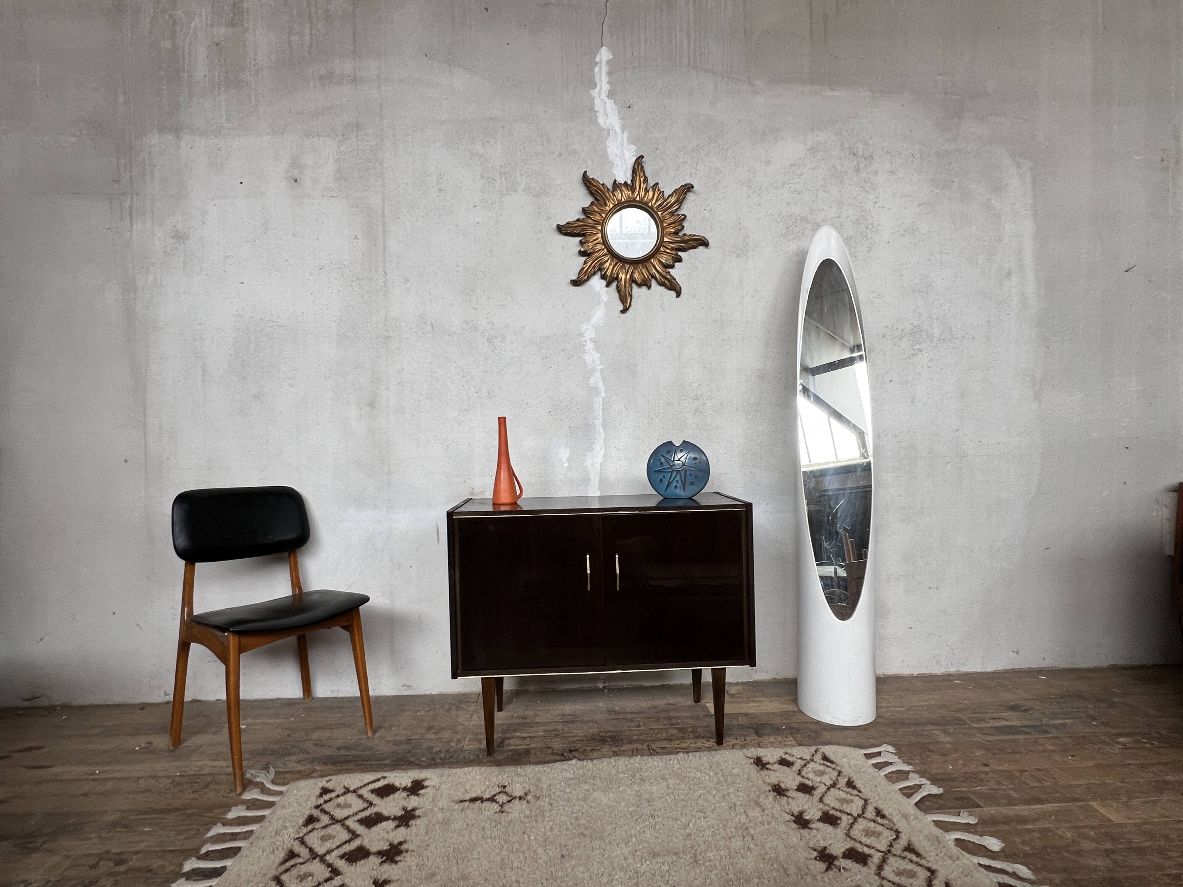 vintage varnished wood sideboard