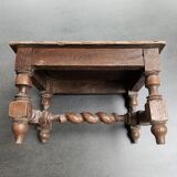 Bench, antique wooden footrest