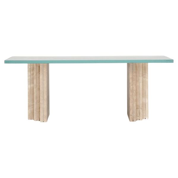 Table basse en verre 'brut'