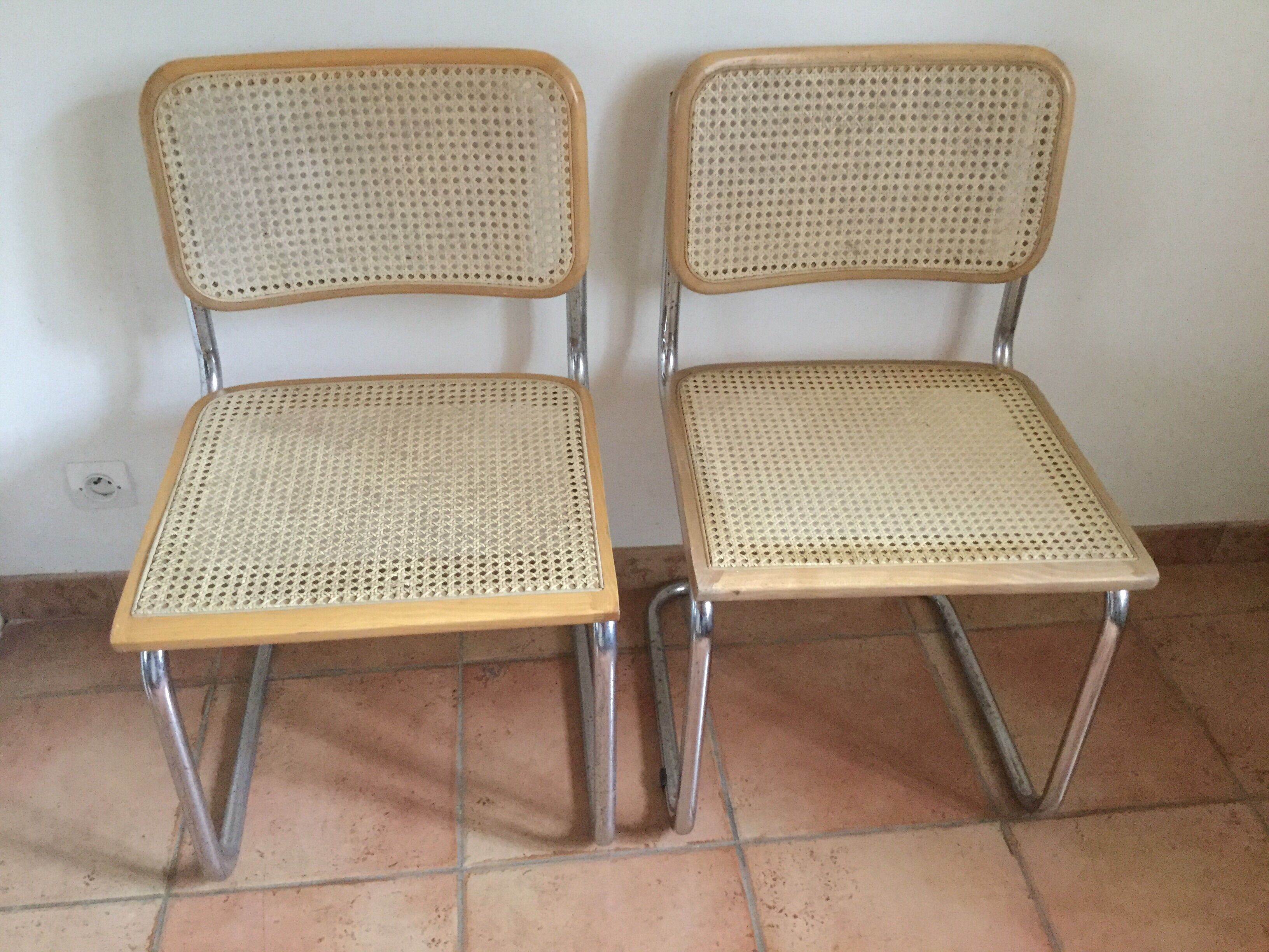 Set of four B32 chairs by Marcel Breuer