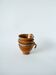 Set of 4 enameled stoneware coffee/tea cups 1970