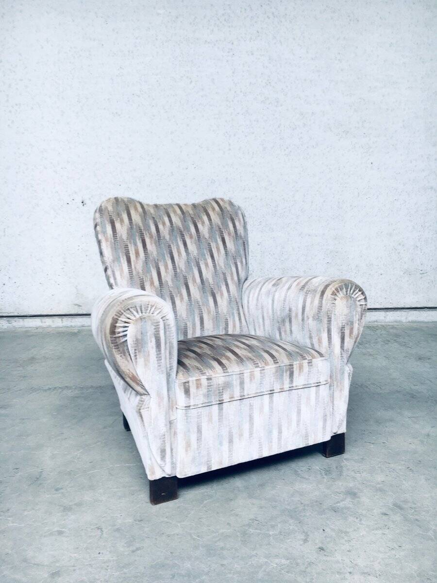Set of Art Deco armchairs, Belgium, 1940s