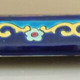 Glazed ceramic trivet, Longwy enamels, art deco