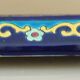 Glazed ceramic trivet, Longwy enamels, art deco