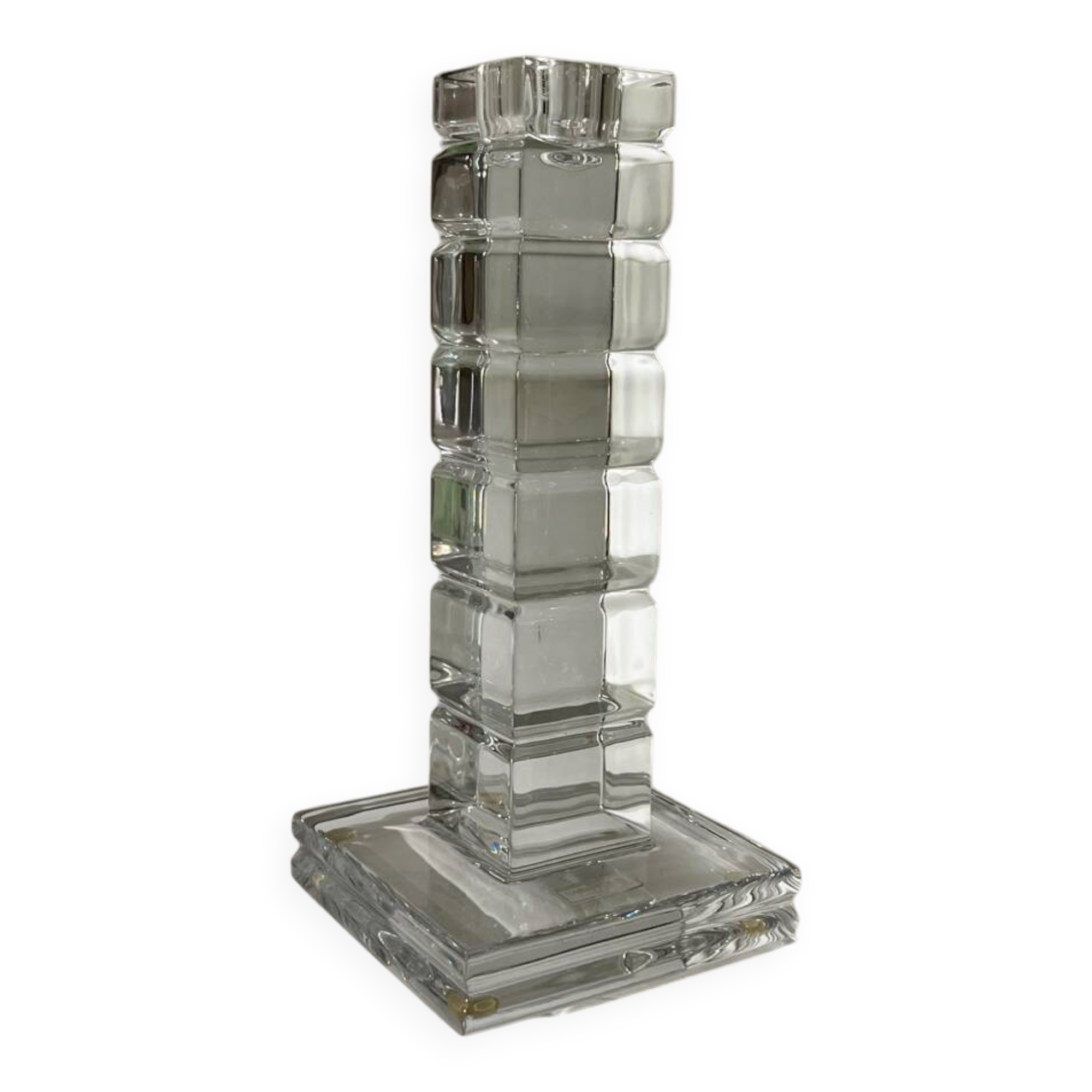 Crystal candlestick Saint-Louis – Design Jean Sala – Art Deco style –