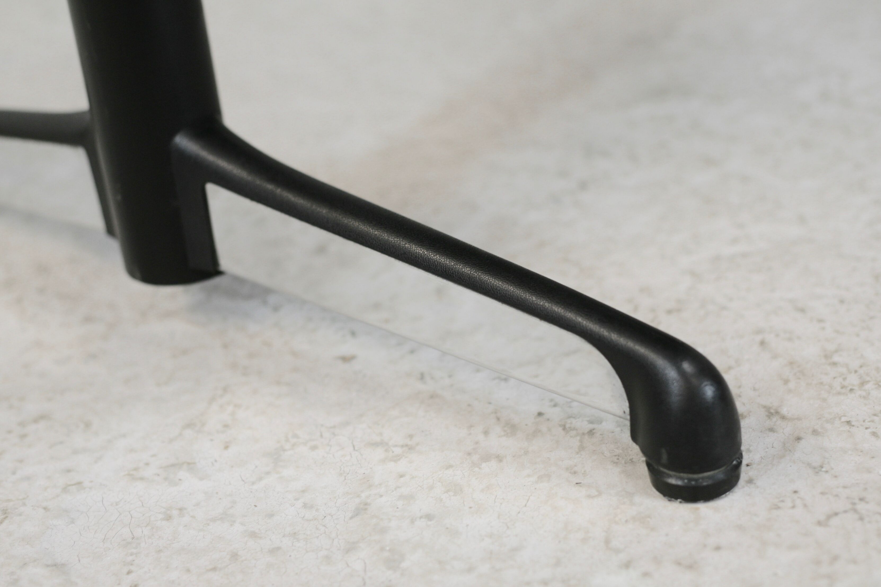 Bench imitation leather and steel, Italy, circa 1970