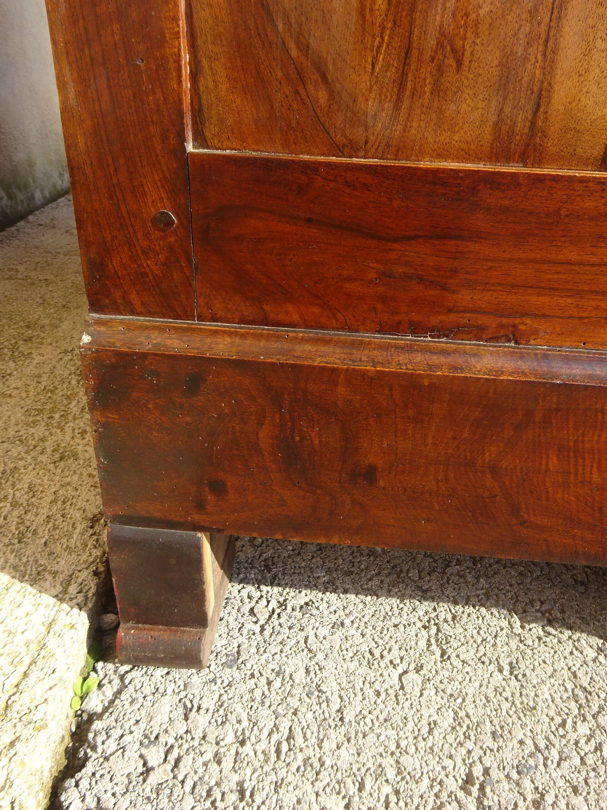 Very large Louis Philippe walnut wardrobe