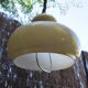 Vintage suspension lamp monte et baisse volvit and opaline yellow glass