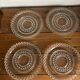 6 glass dessert plates