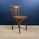 Lot de 9 chaises bistrot en bois à barreaux années 60 France