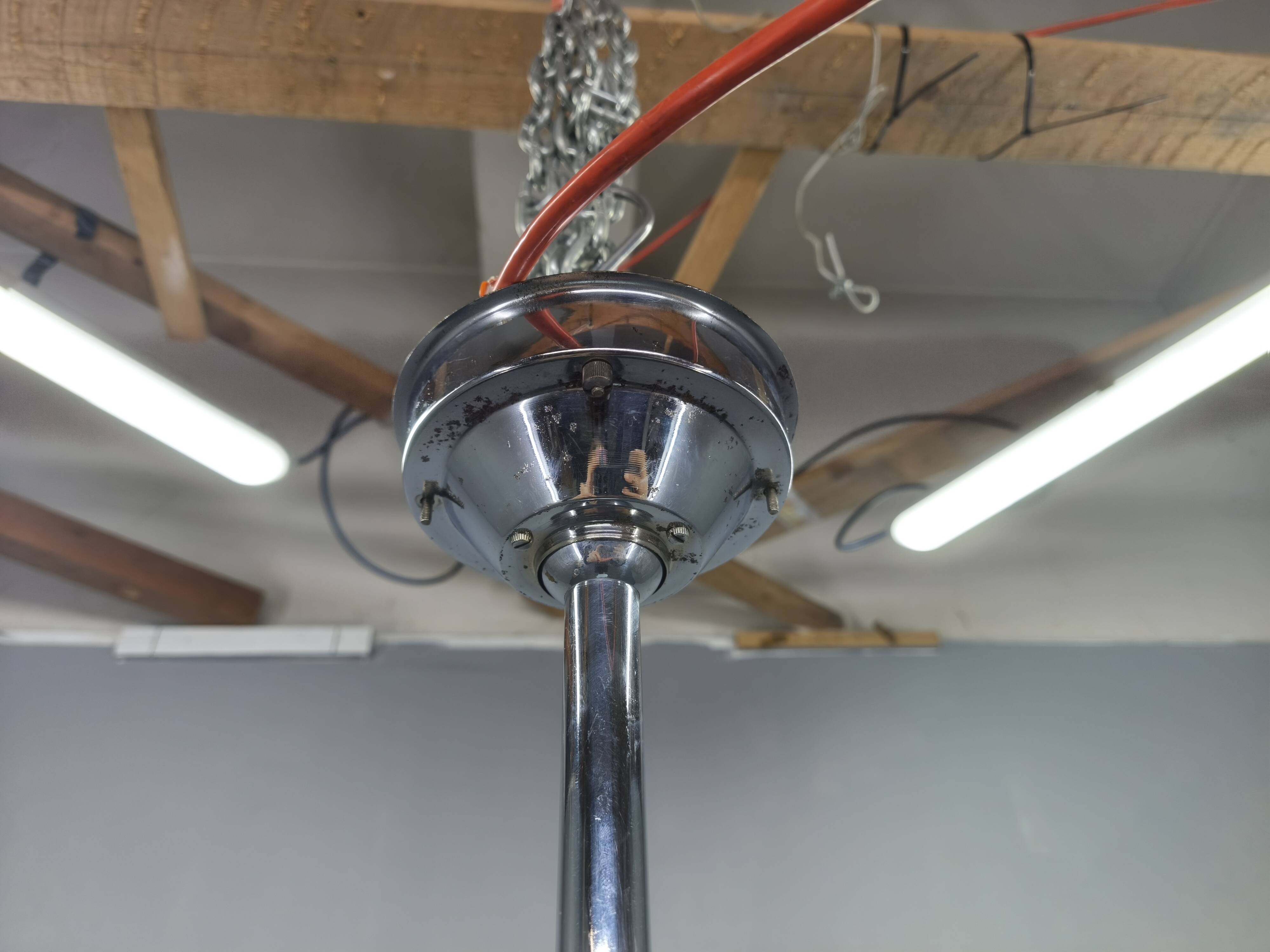 Rare Bauhaus Adjustable Ceiling Light by Otto Mueller, 1930s