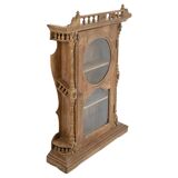 Carved wooden wall display case