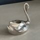 Set of 6 silver-plated swan candle holders