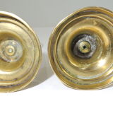 Pair of old candle holders brass vintage candle