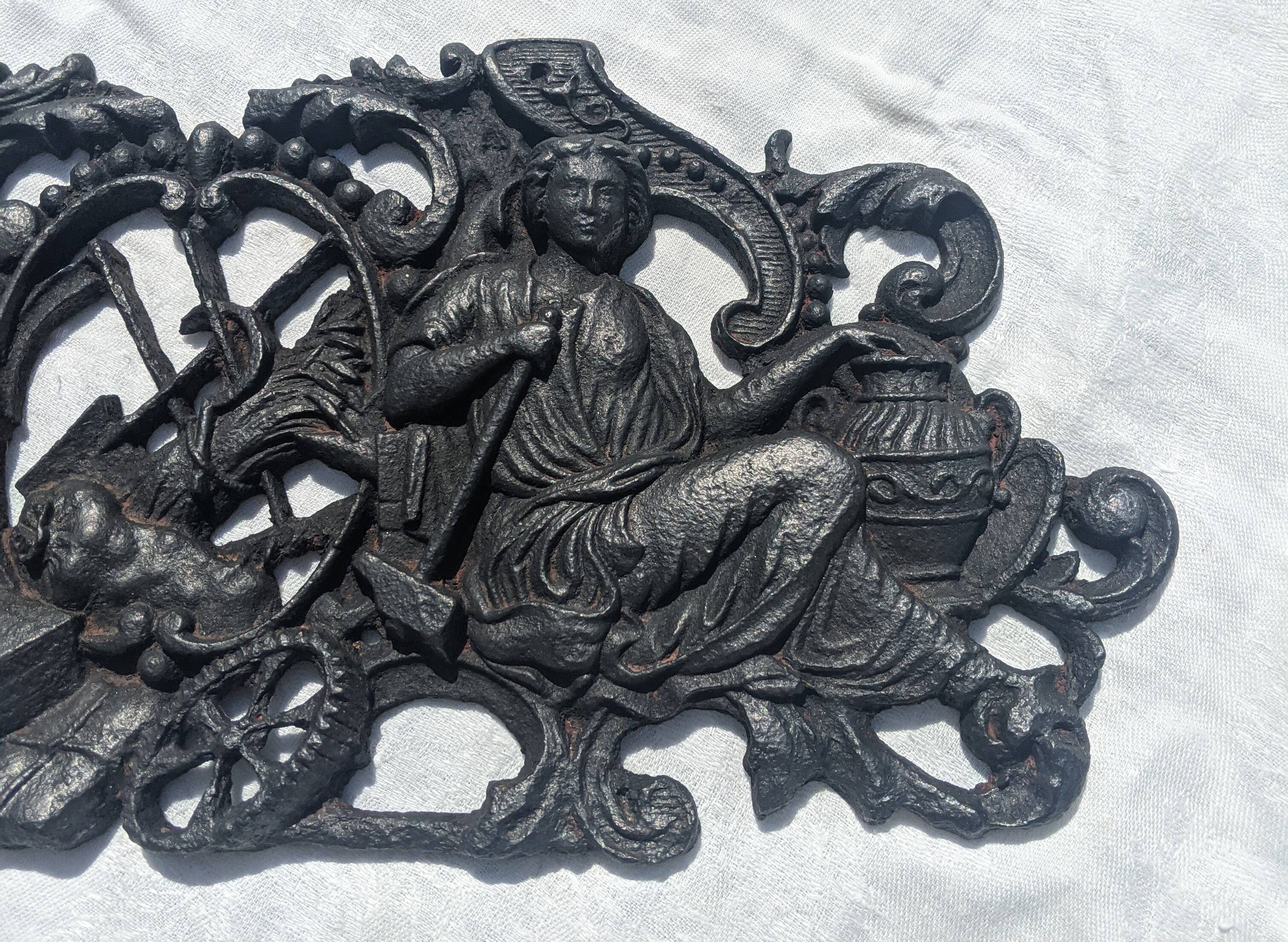 Decorative plaque cast iron, late 19th century