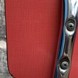 Pair of red Formica chairs Roc 1960