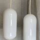 Vintage 1970 opaline suspension pair cigar shape