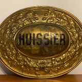 Metal bailiff's plate